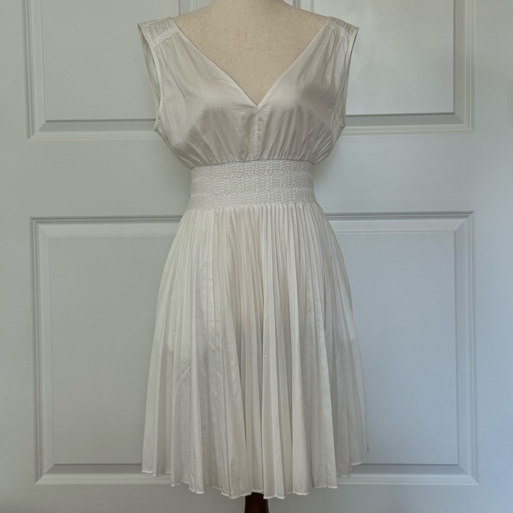 Rebecca Taylor White Sleeveless Midi Dress